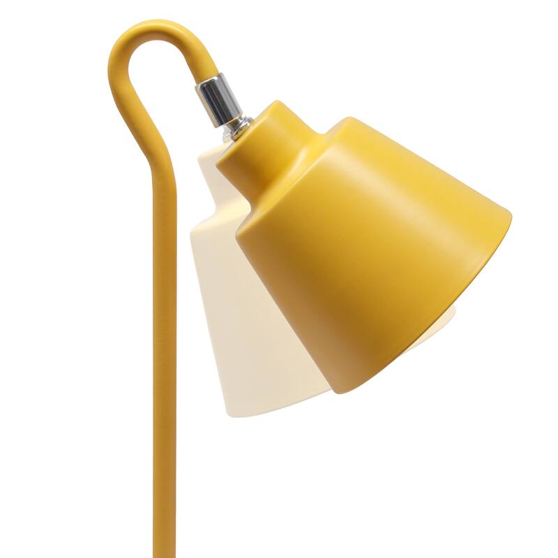 Looped Neck Desk Lamp with Adjustable Cone Shade - 16" - Yellow