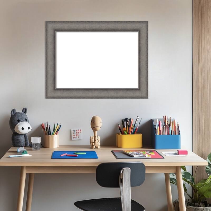 Amanti Art Burnished Concrete Framed Dry Erase Magnetic Board