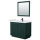 Option Green, Black Trim, White Cultured Marble Top