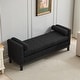 preview thumbnail 36 of 42, 66.34"W Elegant Upholstered Bench, Daybed, Ottoman with Wood Legs & 2 Bolster Pillows for End of Bed, Bedroom, Living Room