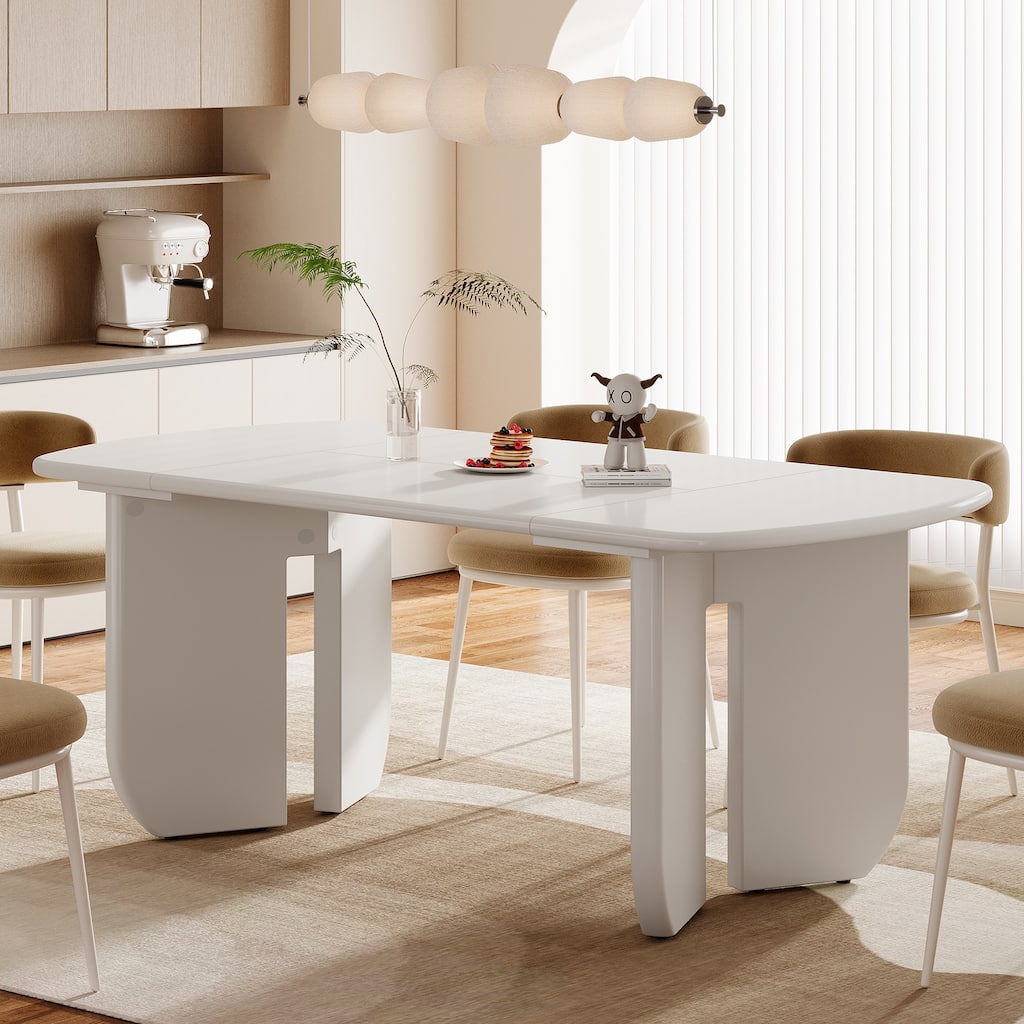 White Dining Table for 4-6 Person
