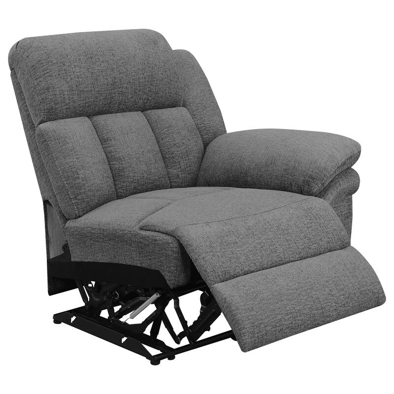 Bahrain Transitional Upholstered Loveseat Charcoal