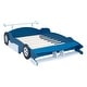preview thumbnail 7 of 7, Blue Full Size Race Car Platform Bed with Storage