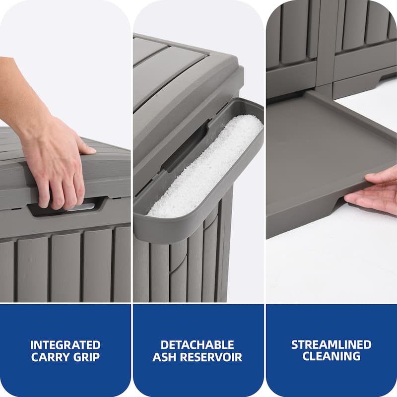 Moasis 31/76 Gallon Resin Outdoor Patio Trash Can