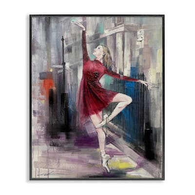 Stupell Ballet on City Street Framed Giclee Art Design By Lucille Lee