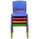 preview thumbnail 5 of 6, Costway Set of 4 Kids Plastic Chairs Stackable Play and Learn - see details