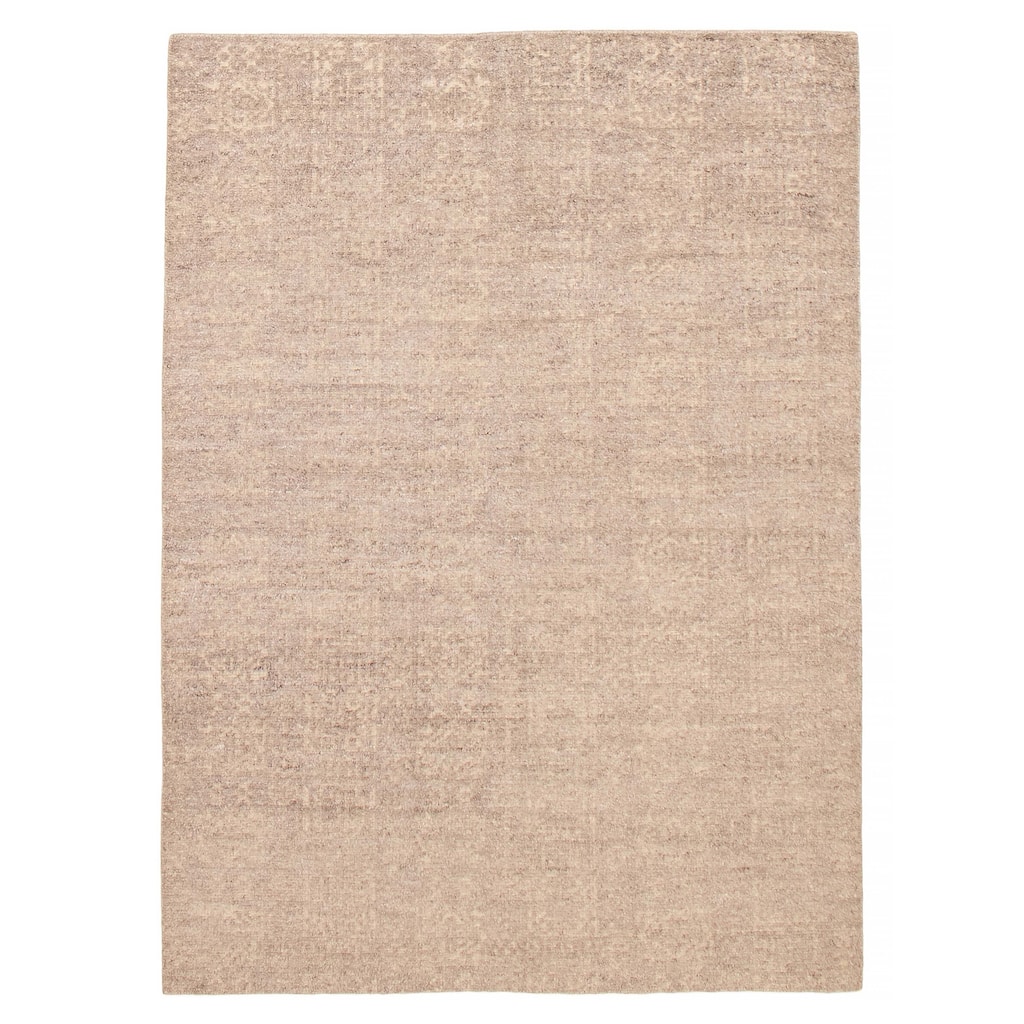 ECARPETGALLERY Hand-knotted Tangier Grey Wool Rug - 5'3 x 7'5