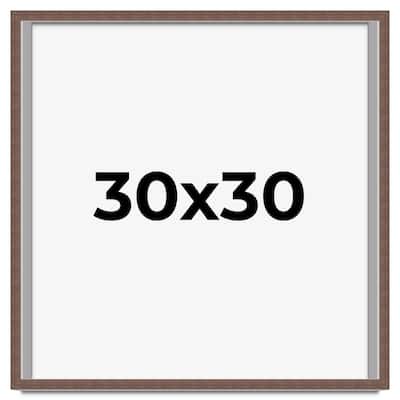 30x30 Shadow Box Frame Brown | 1.125 inches Deep Real Wood Rustic