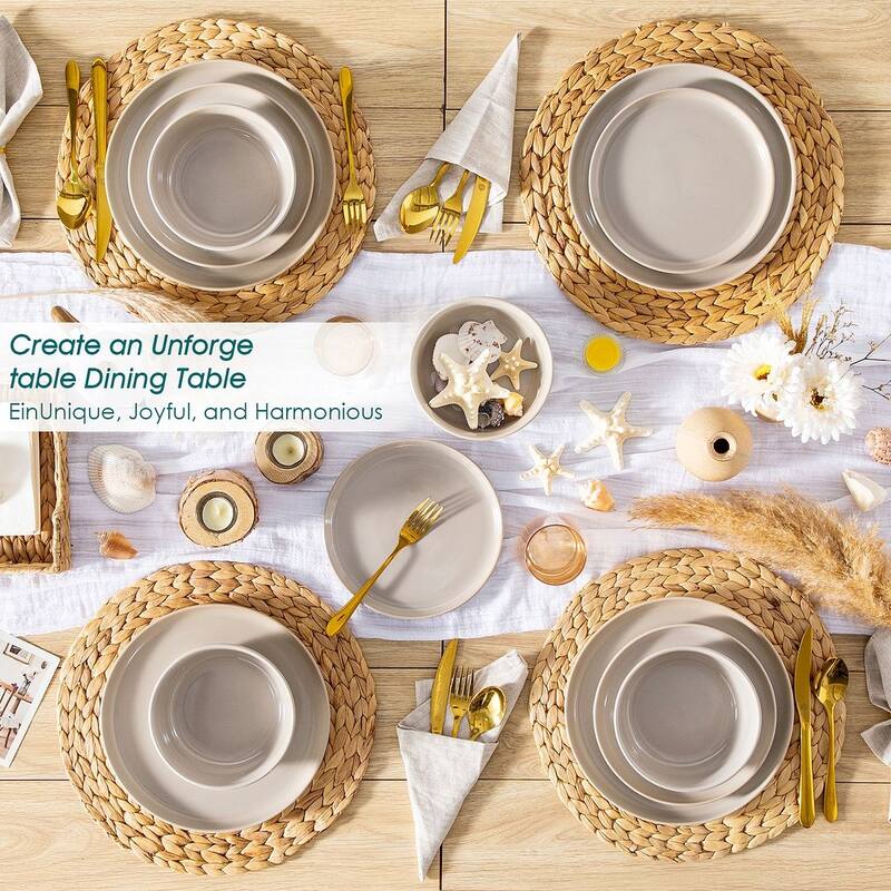 Vancasso PLAYA 18/24-Piece Stoneware Dinnerware Set Service for 6