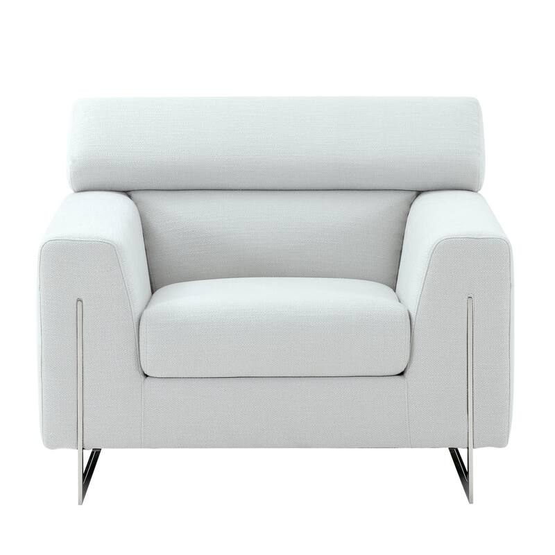 Pasargad Home Serena Modern Lounge Chair with Adjustable Headrest