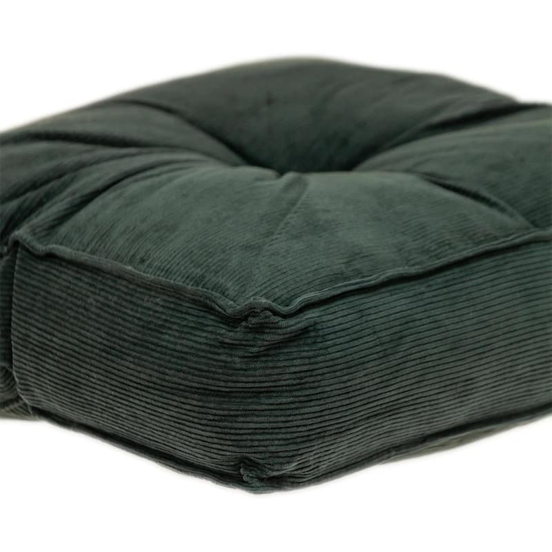 Corduroy Styled Burnt Orange Tufted Floor Pillow