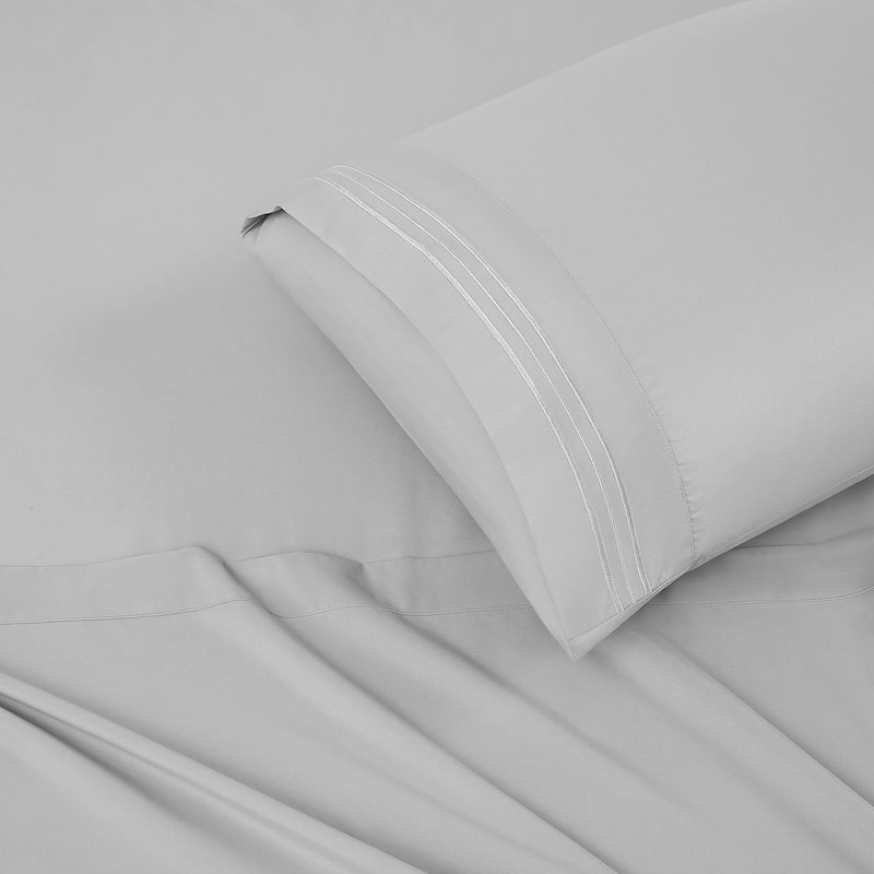 Sweet Home Collection Luxury Embroidered Ultra Soft Microfiber Pillowcases 2 Pack