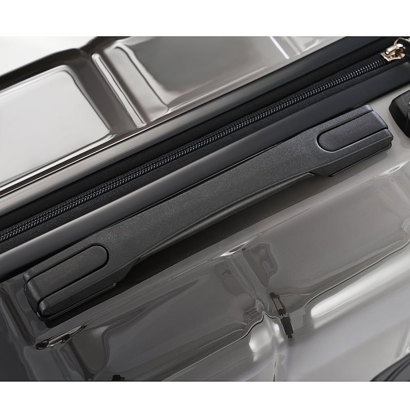 3-Piece, 20-Inch Modern Hard Shell Luggage with USB Port and Spinner Wheels, for Boarding Travel, Black