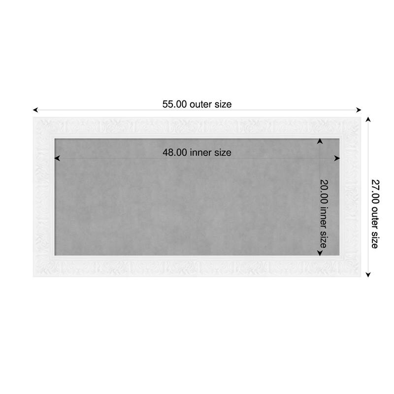 Amanti Art Luxe Black Framed - 55 x 27 in - Luxe White