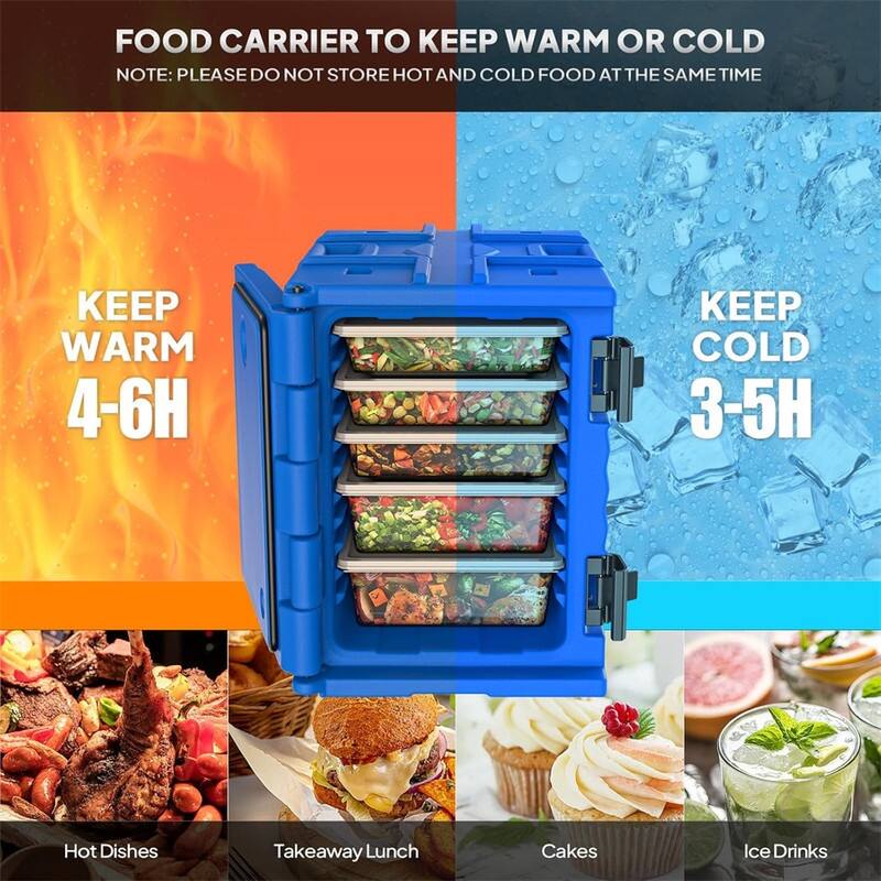 82 Qt. Food Carrier Warmer with Small Wheels