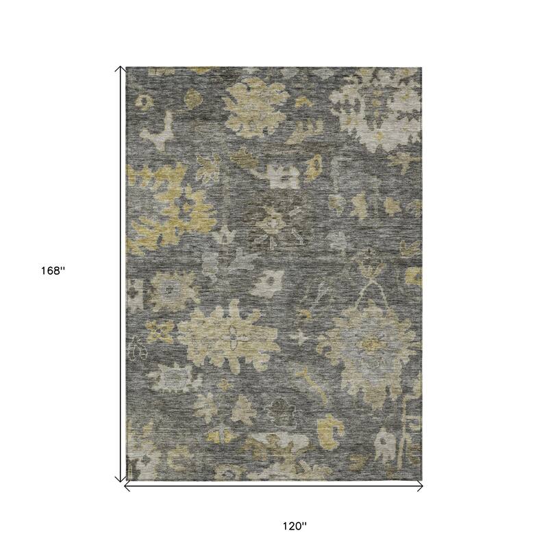 HomeRoots Floral Traditional Rectangle Outdoor Rug