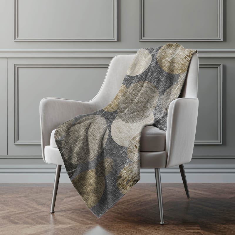 Premium Machine Washable Casual Contemporary Sherpa Throw Blanket - Brown - 4'2" x 5'10"