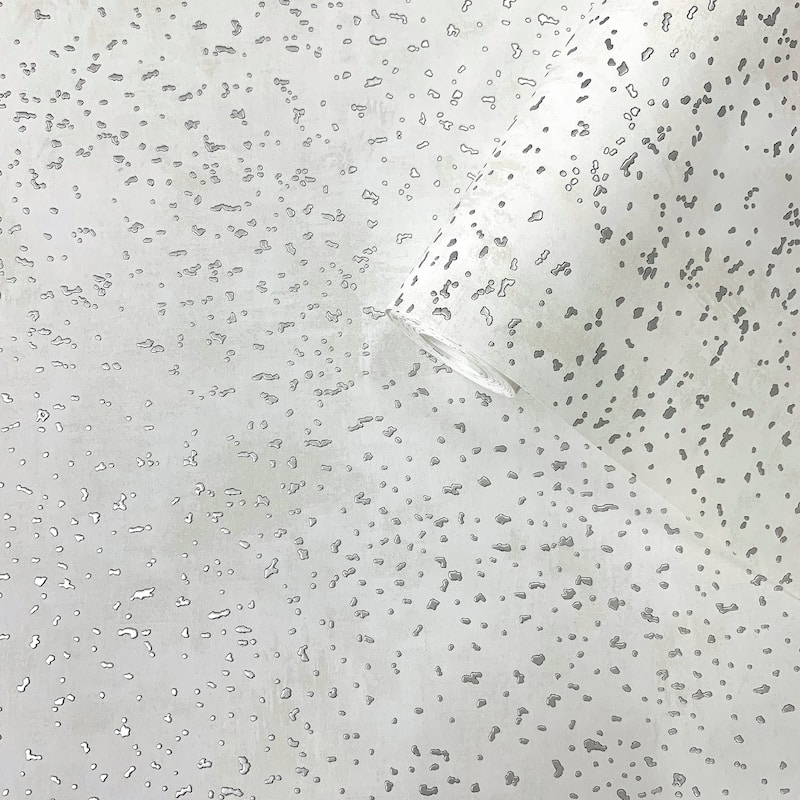 Galerie Wallcoverings Lustre Collection Embossed Abstract Spot Non-woven Metallic Wallpaper Roll