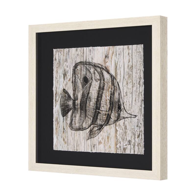 Wood Grain Fish I Framed Art Print