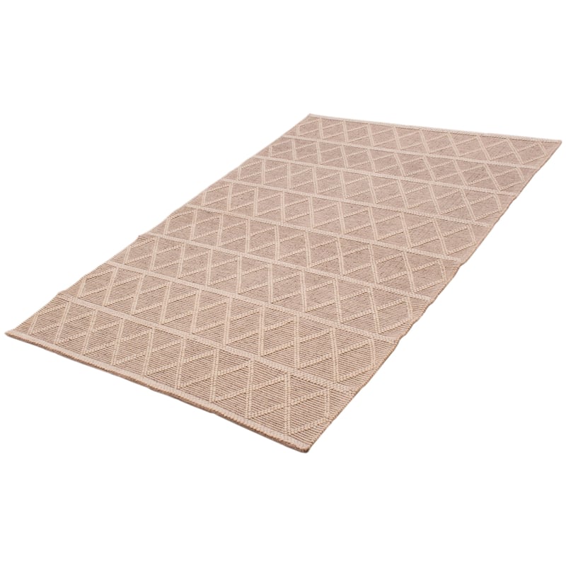 ECARPETGALLERY Braid weave Sienna Cream Wool Rug - 6'0 x 9'0