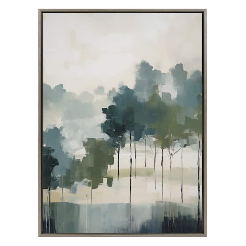 Kate and Laurel Sylvie Whispering Trees I Framed Canvas by Amy Lighthall
