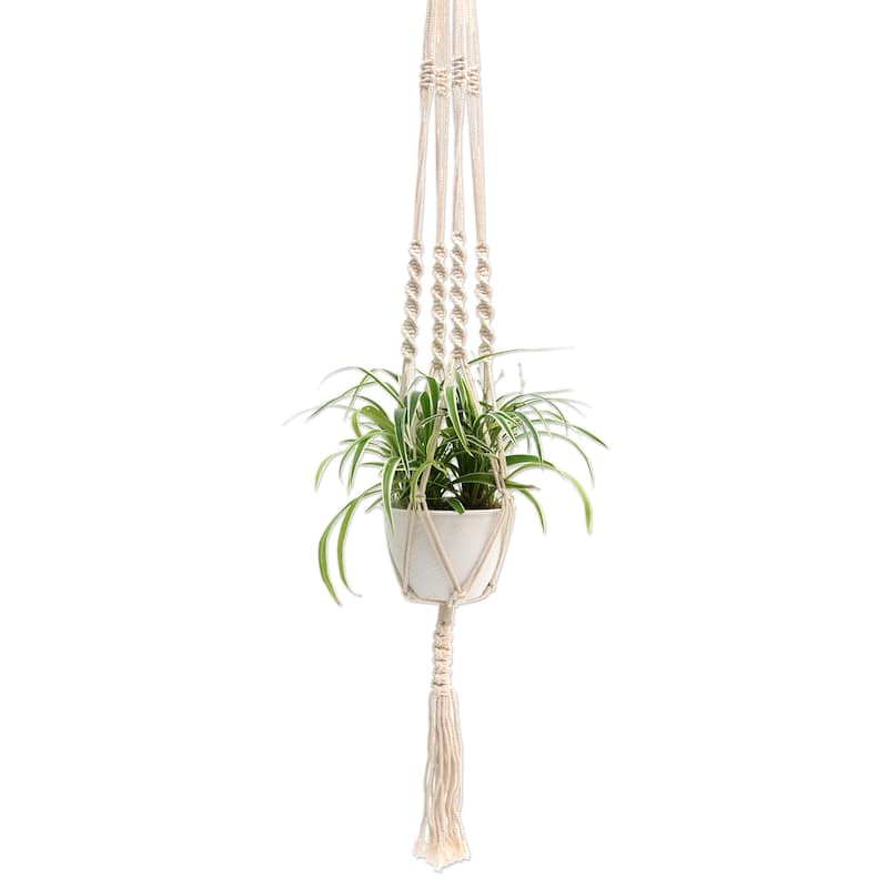 Novica Handmade Lounging Plant Hand-Woven Plant Hanger