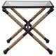 preview thumbnail 1 of 3, Uttermost 24983 Braddock 16" Wide Glass Top Iron Side Table with Natural Rope