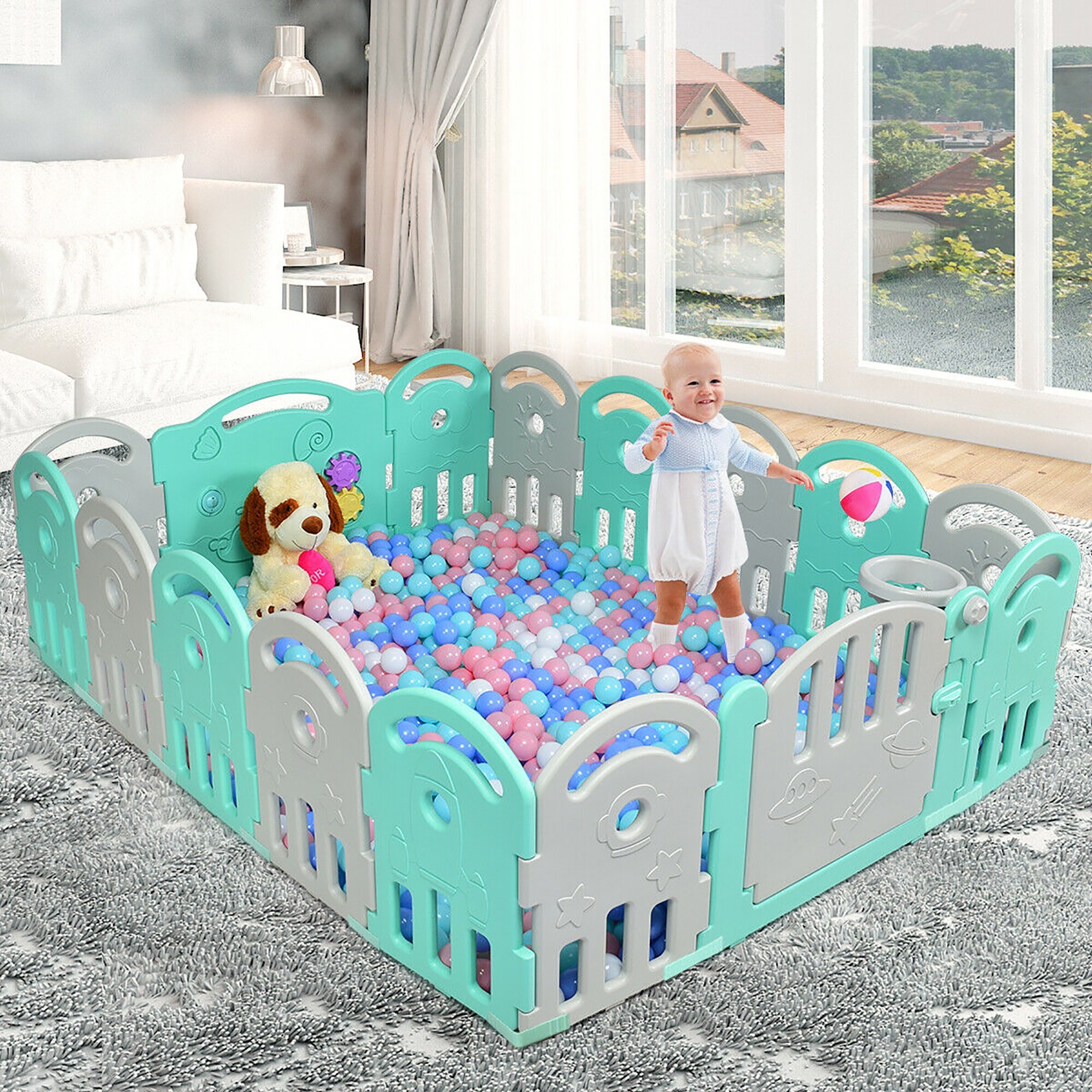 18 panel baby playpen