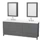 Option Dark Gray / White Quartz Top / Brushed Chrome