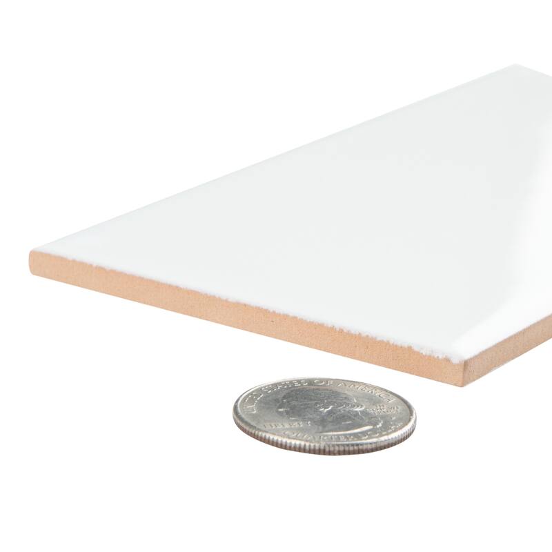 Merola Tile Park Slope Subway Glossy White 3" x 6" Ceramic Wall Tile
