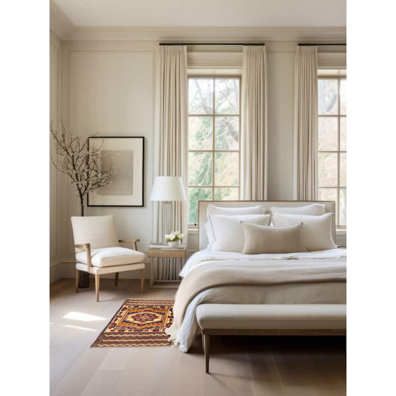 ECARPETGALLERY Hand-knotted Teimani Dark Navy Wool Rug - 2'8 x 4'9