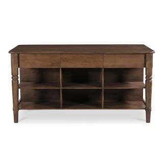 NADAAL STUDIOS Cove, Wooden Kitchen Island with Storage - 72"W x40.5"D x36.5"H
