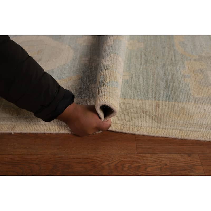 Vegetable Dye Oushak Turkish Large Area Rug Handmade Wool Carpet - 10'0" x 13'7"