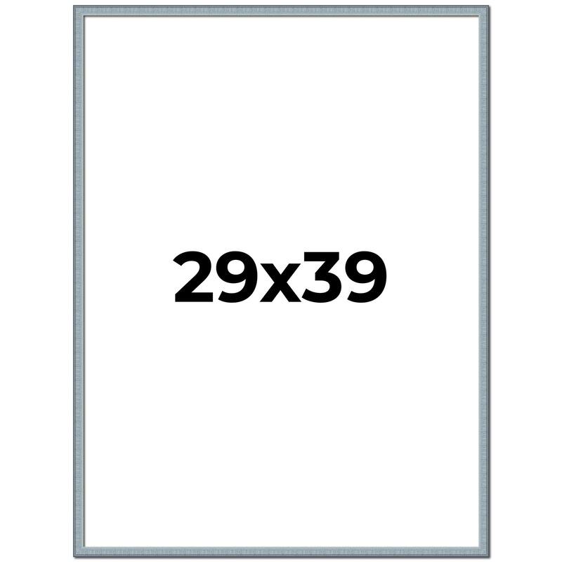 29x39 Frame Rustic Sky Blue Solid Wood Picture Frame | 0.75 Inch