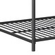preview thumbnail 6 of 7, Black Full over Full Size Metal Triple Bunk Bed with Ladder & Fence