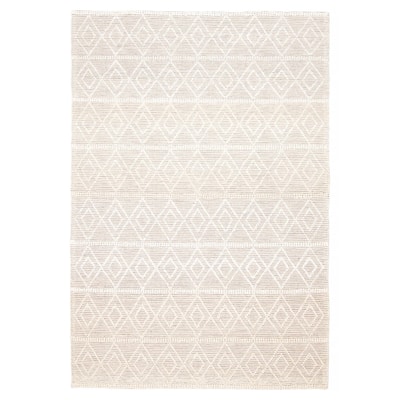 ECARPETGALLERY Braid weave Sienna Cream Wool Rug - 6'1 x 8'10