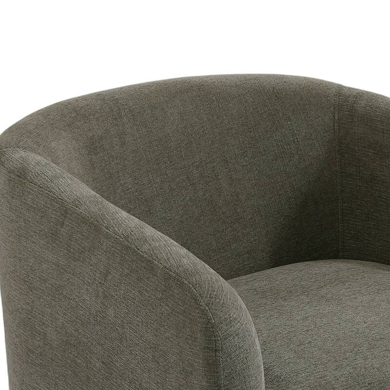 Modern Upholstered Barrel Chair Swivel Accent Chair for Living Room