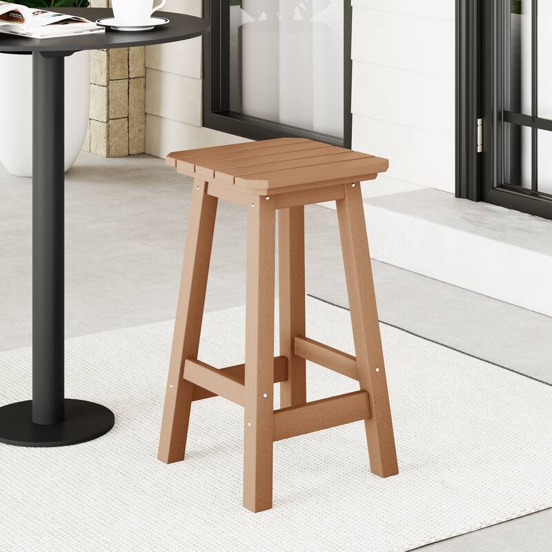 Laguna Hdpe All Weather Outdoor Patio 24" Square Counter Stool
