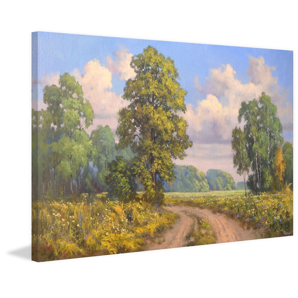 Smell the Wild Flowers Print on Wrapped Canvas