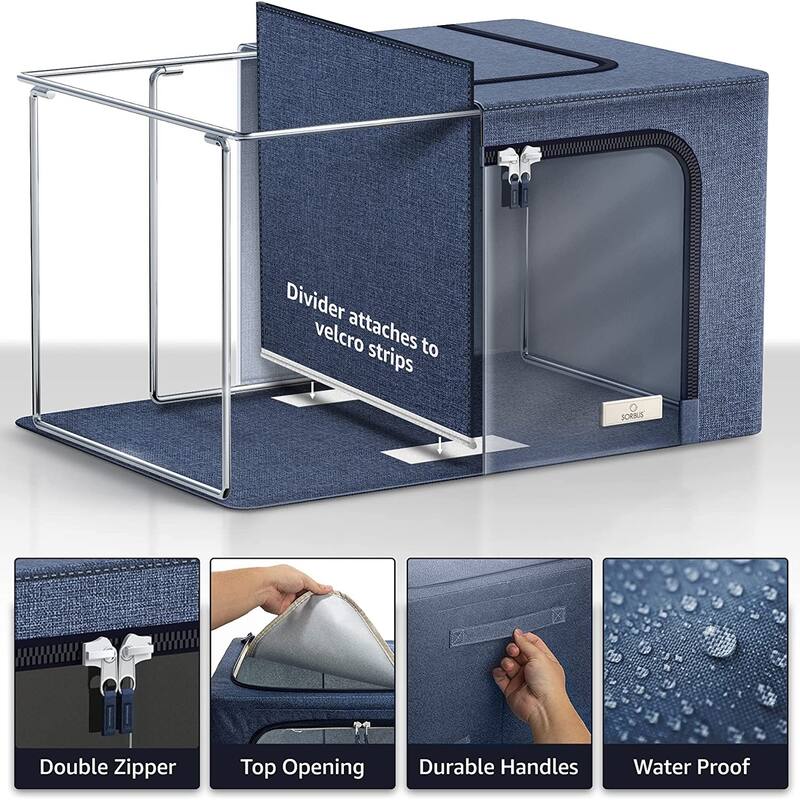 Sorbus Two Section Storage Chest and Boxes