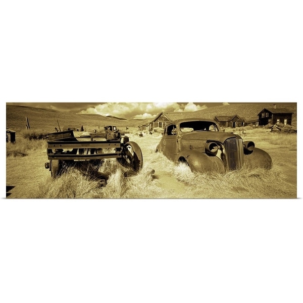 "Abandoned car in a ghost town, Bodie Ghost Town, Mono County, California" Poster Print