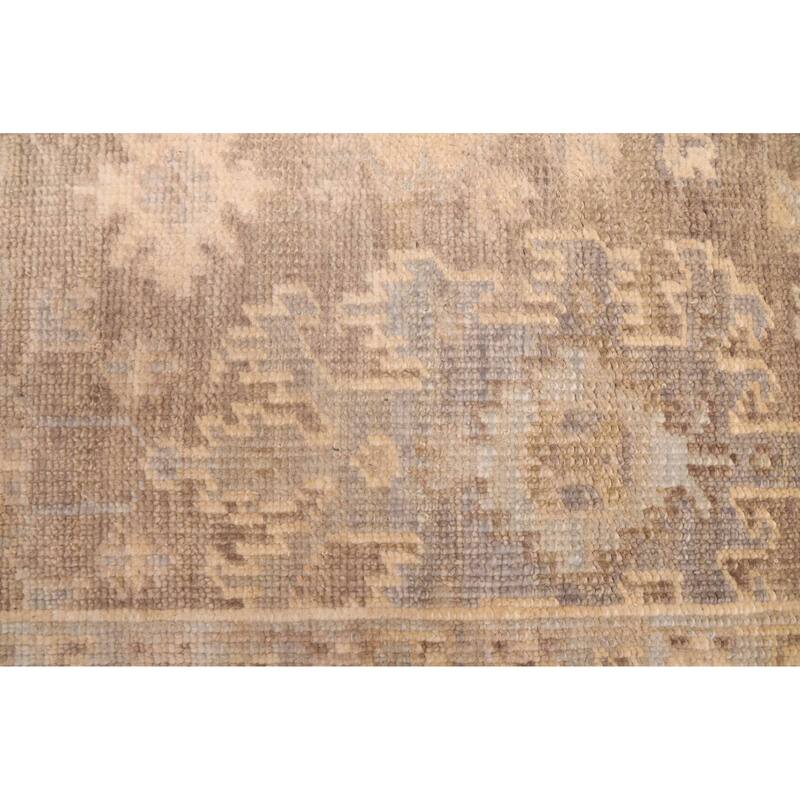 ECARPETGALLERY Hand-knotted Kavya Oushak Taupe Wool Rug - 7'10 x 10'0
