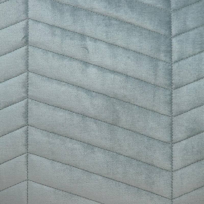 Yellow Quilted Velvet Zig Zag Decorative Lumbar Pillow