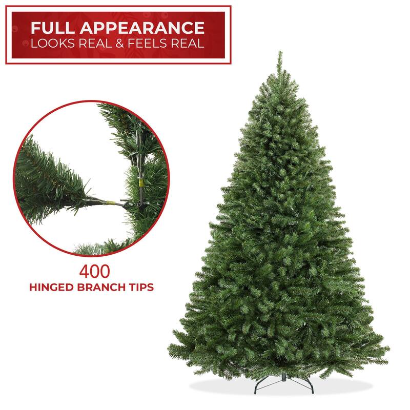 Realistic Green Spruce Artificial Christmas Tree with Stand