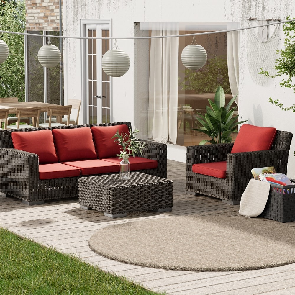 Pellebant Outdoor Seat Cushion Set Patio Furniture Cushions with Removable Cover