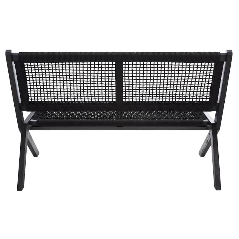 SAFAVIEH Cimen Outdoor Solid Wood Foldable Bench - 45Wx30Dx30H
