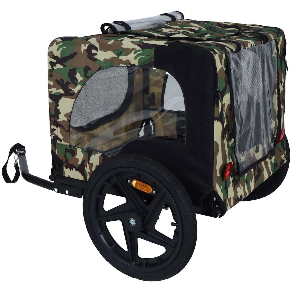 Pet Bike Trailer Dog Cart for Bicycle Suitable for Small and Medium Pets - Camouflage