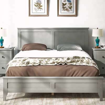 Solid Wood Full Platform Bed