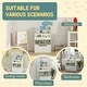 preview thumbnail 3 of 7, HOMCOM Kids Bookcase Multi-Shelf Rack Organizer with Storage Drawer for Books, Playroom, Pale Green