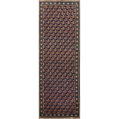 Paisley Traditional Yalameh Persian Wool Runner Rug Handmade Carpet - 2'5" x 7'7"